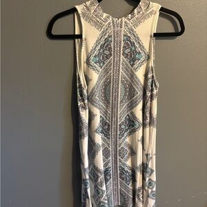 Elegant Patterned Sleeveless Dress